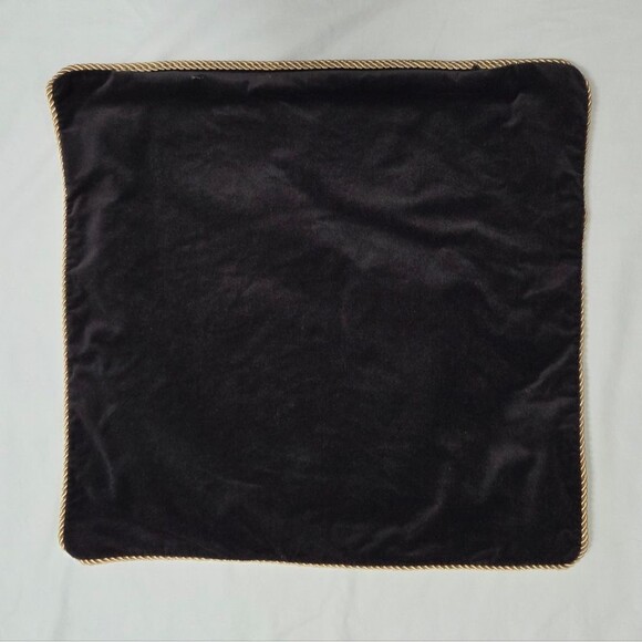 Bug Embroidered Cushion Cover Charcoal Velvet - Picture 4 of 6